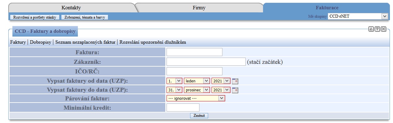 Kontakty zákazníků